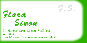 flora simon business card